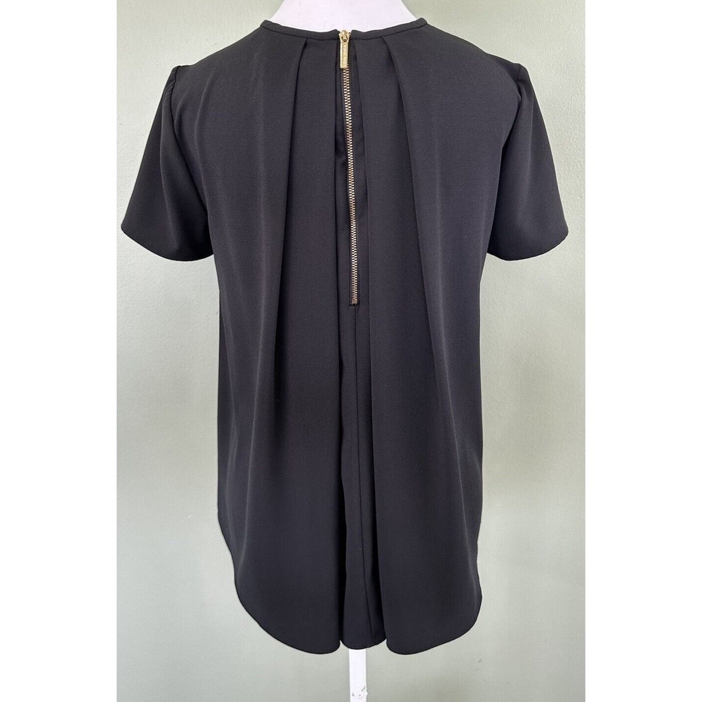Michael Kors Blouse Women’s XS Black Zip Back Office Career​​​ - Picture 3 of 4